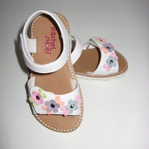 Rachel Shoes Girls Size 9 Velcro Floral Sandals